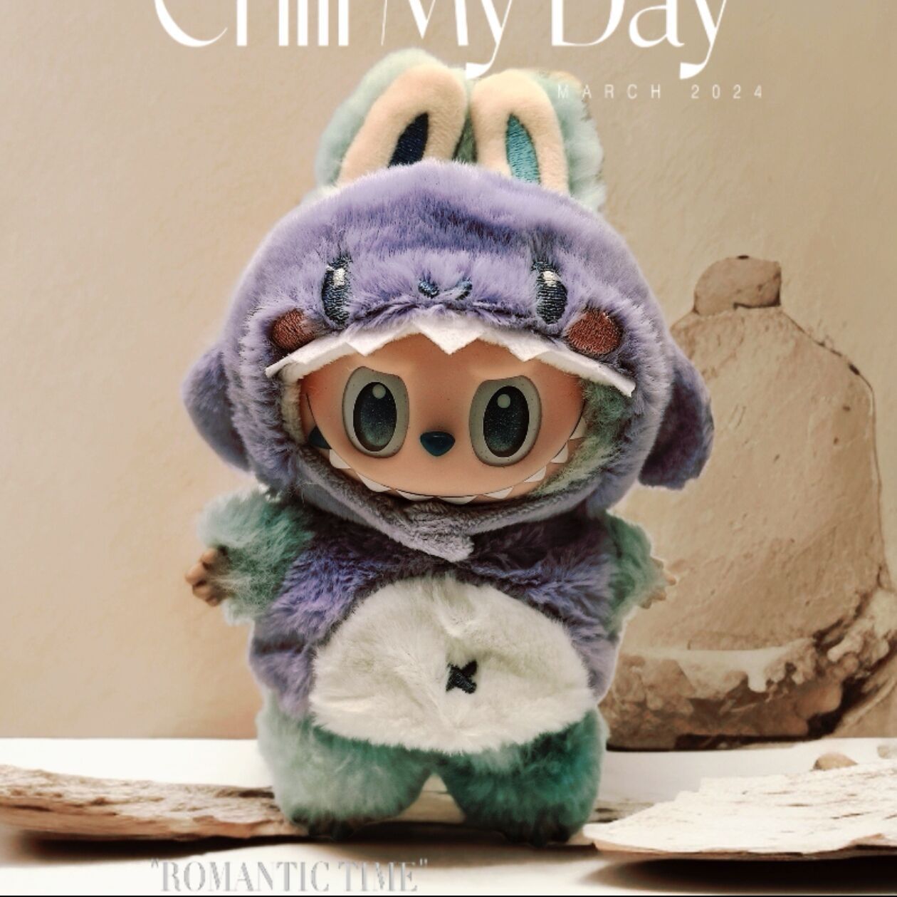 [Labubu Dress Up] 17cm 1st, 2nd and 3rd generation baby clothes labubu cotton doll plush dinosaur plush shark - URANBATO