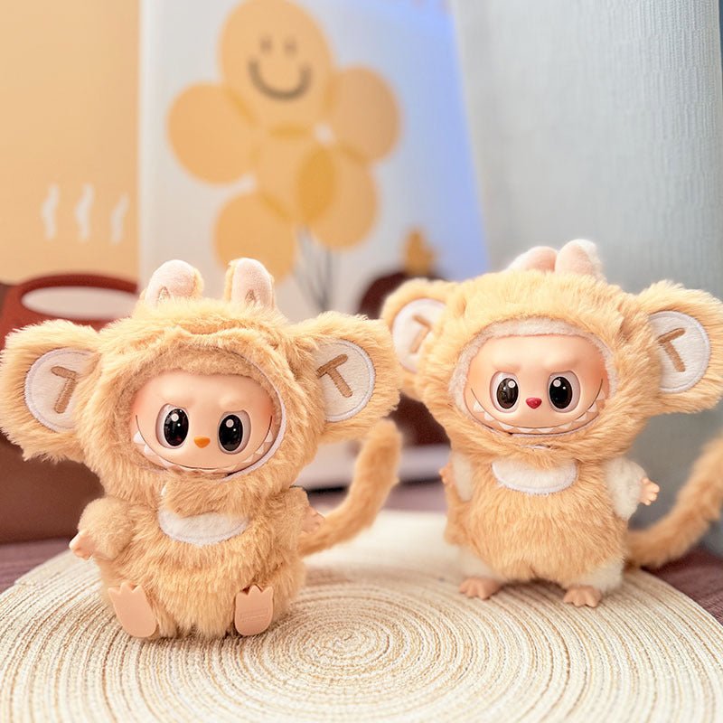 [Labubu Dress Up] 17cm 1st/2nd/3rd generation Labubu doll clothes pendant sitting party cute monkey adventure - URANBATO