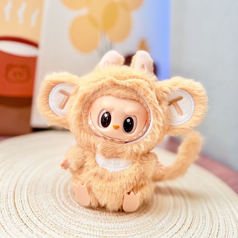[Labubu Dress Up] 17cm 1st/2nd/3rd generation Labubu doll clothes pendant sitting party cute monkey adventure - URANBATO