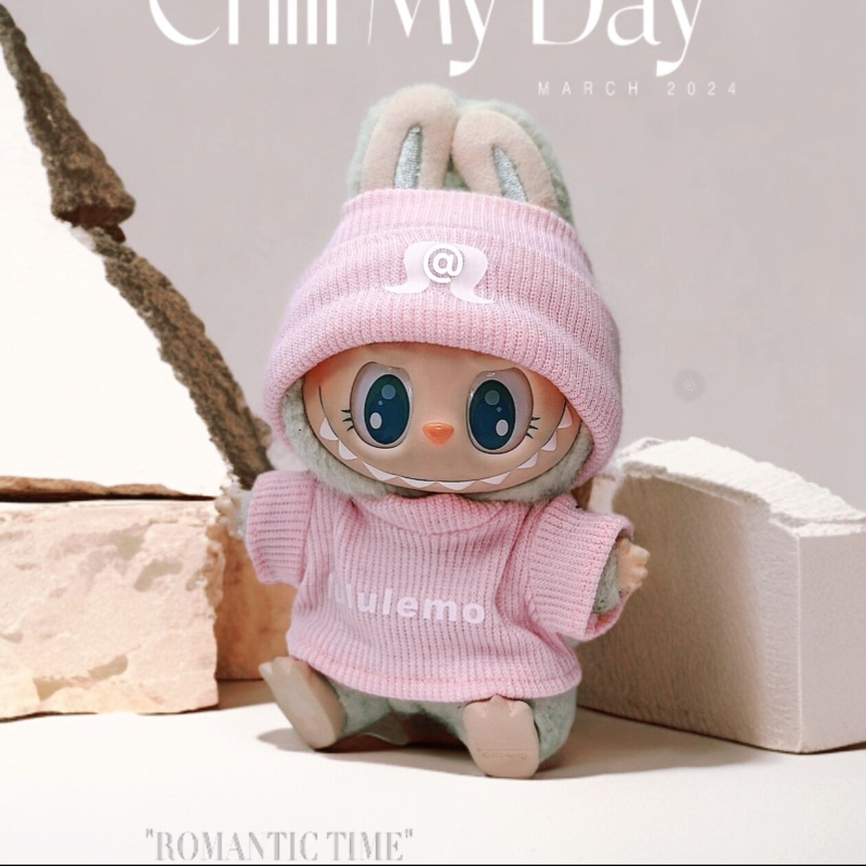 [Labubu Dress Up] 17cm Doll Clothes Labubu Macron Vinyl Doll Pendant Sports Leisure Suit - URANBATO