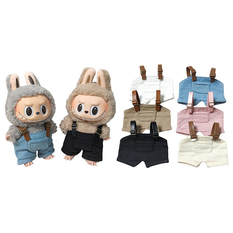 [Labubu Dress Up] 17cm first and second generation Labubu overalls Labubu macaron clothes set dress up baby clothes - URANBATO
