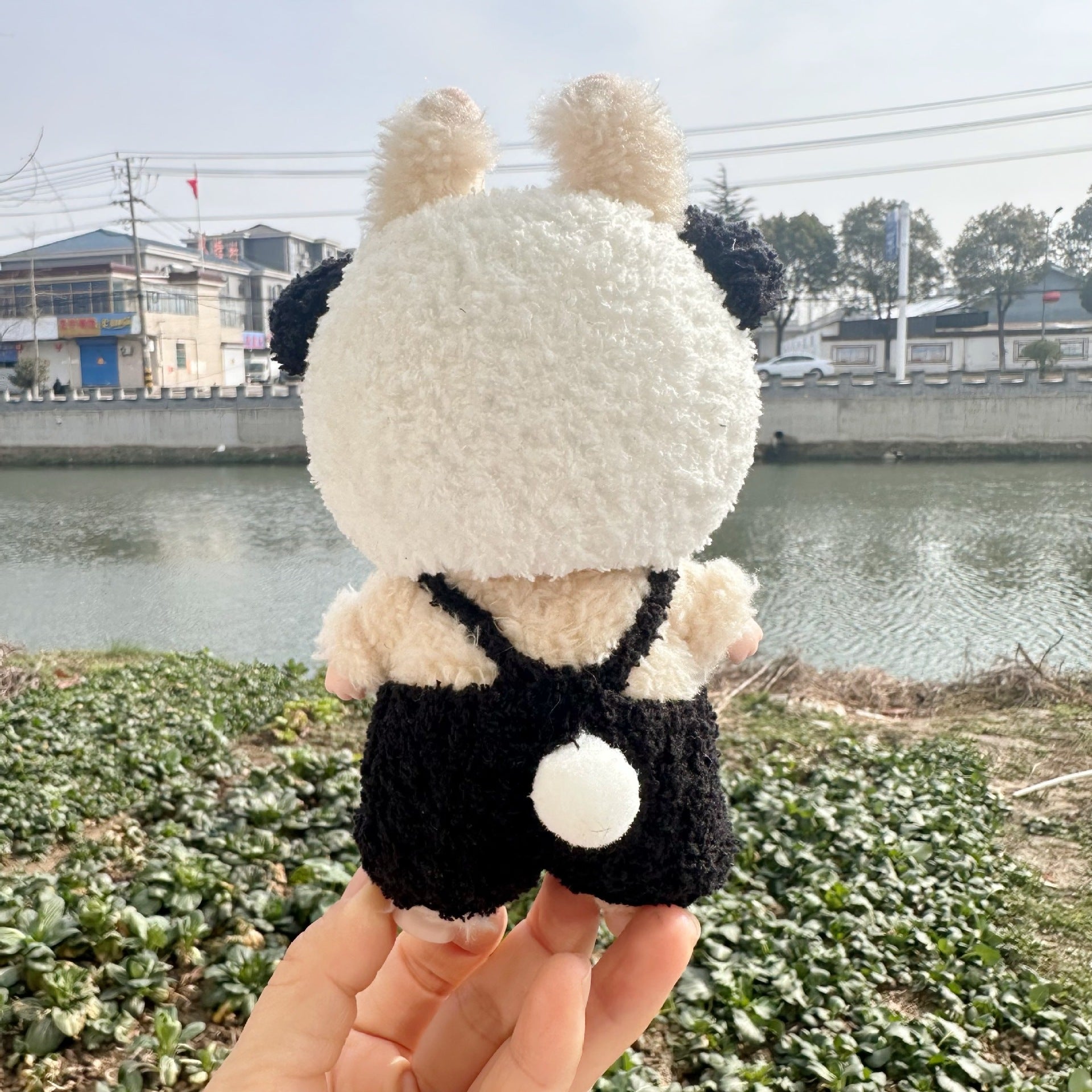[labubu dress - up] 17CM handmade Labubu dress - up keychain cute panda doll clothes set - URANBATO
