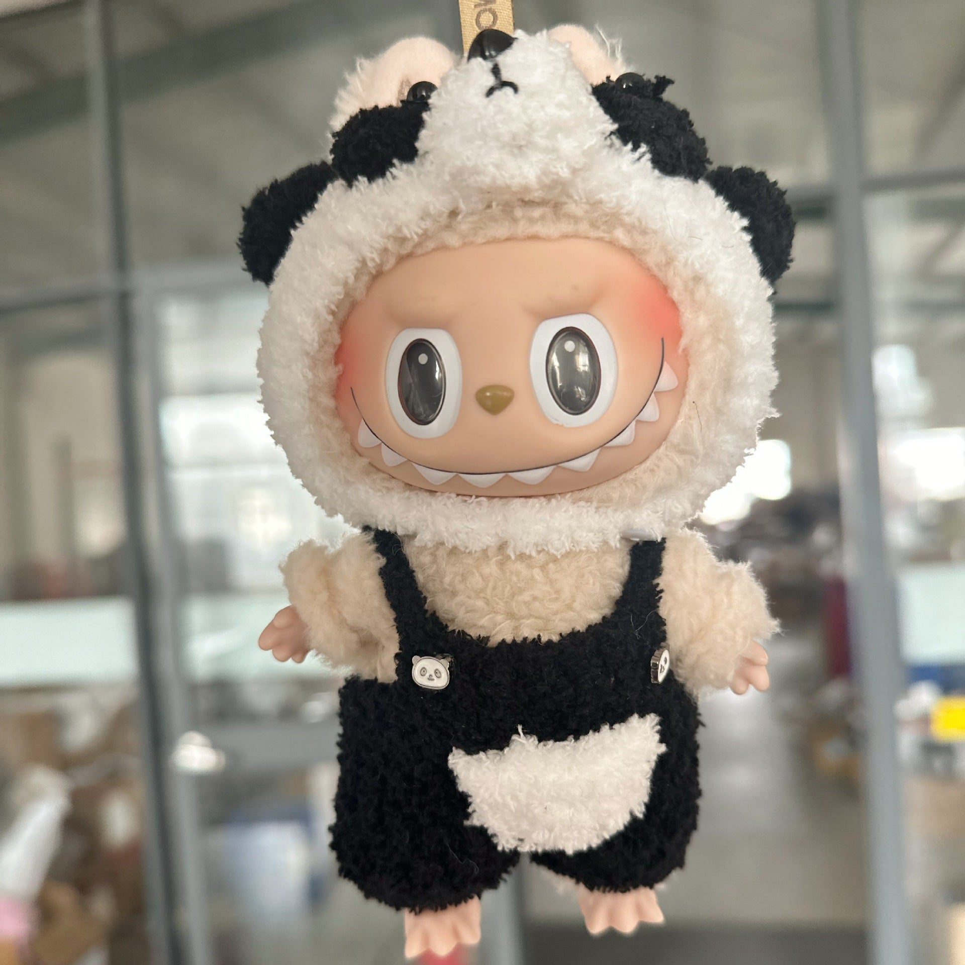 [labubu dress - up] 17CM handmade Labubu dress - up keychain cute panda doll clothes set - URANBATO