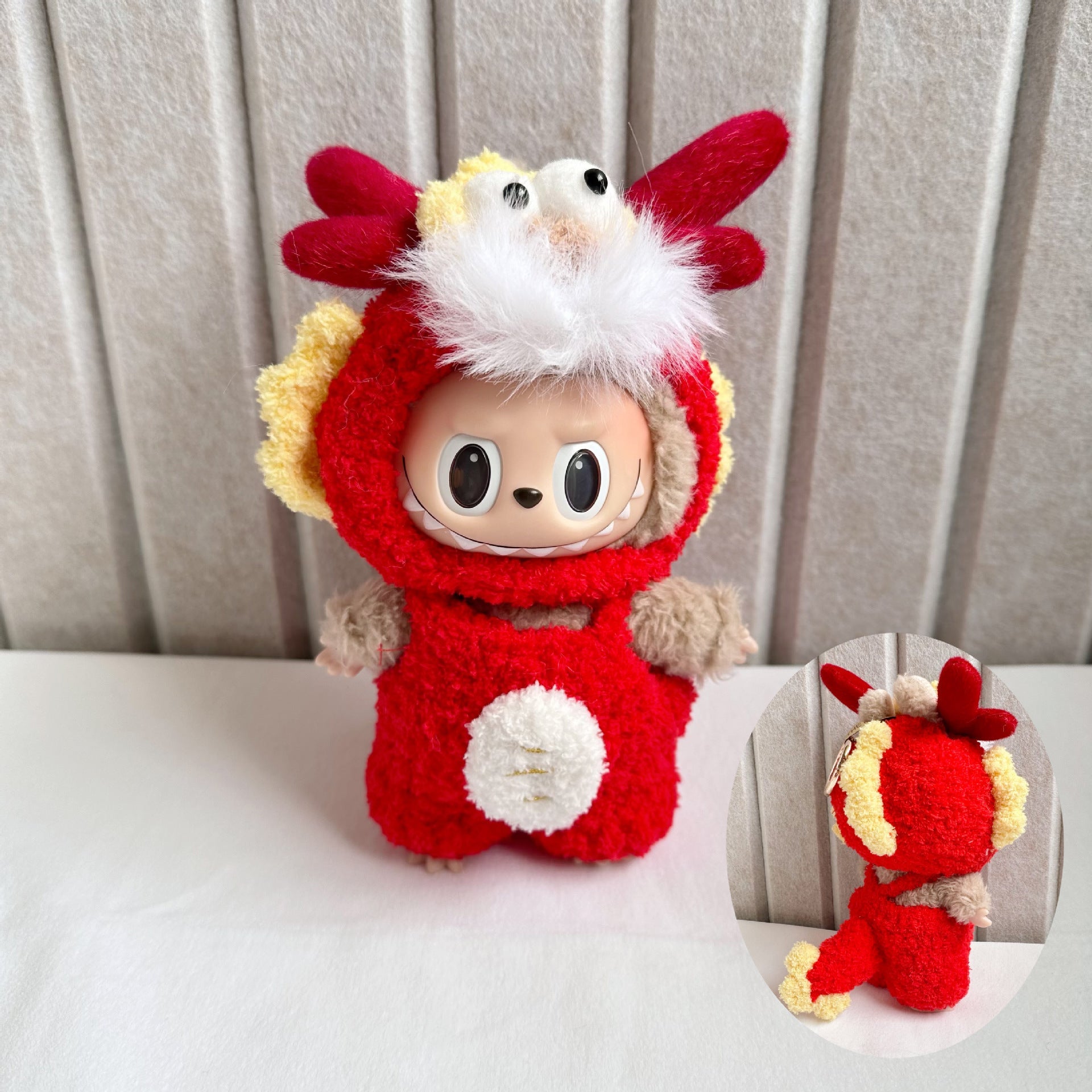 [Labubu Dress Up] 17cm New Clothes Pendant Labubu Year of the Dragon Handmade Dragon Replacement Set - URANBATO