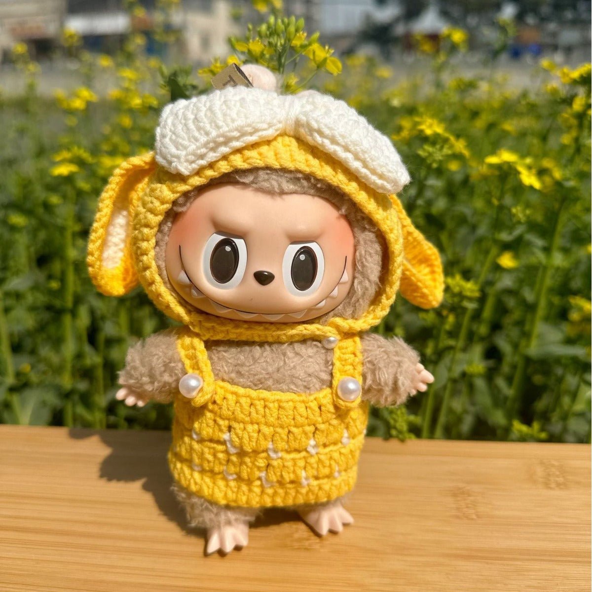 [Labubu Dress Up] 17CM Vinyl Doll Clothes Labubu Handmade Lop - Eared Rabbit Set - URANBATO