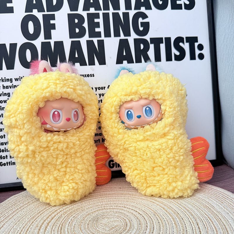 [Labubu Dress Up] 1st/2nd/3rd Generation Labubu Doll Clothes Pendant Popular Fried Shrimp Bodysuit - URANBATO