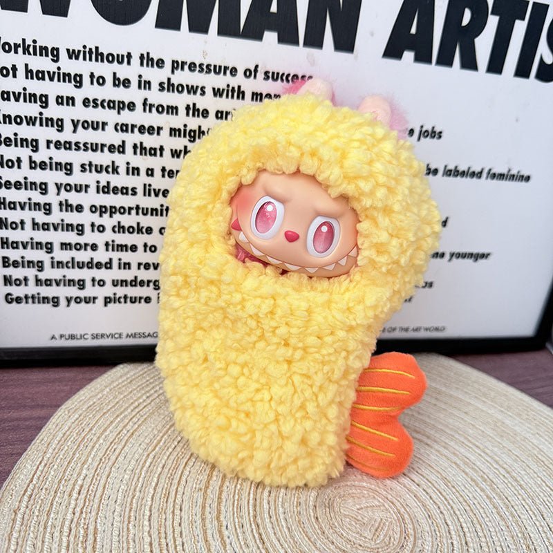 [Labubu Dress Up] 1st/2nd/3rd Generation Labubu Doll Clothes Pendant Popular Fried Shrimp Bodysuit - URANBATO