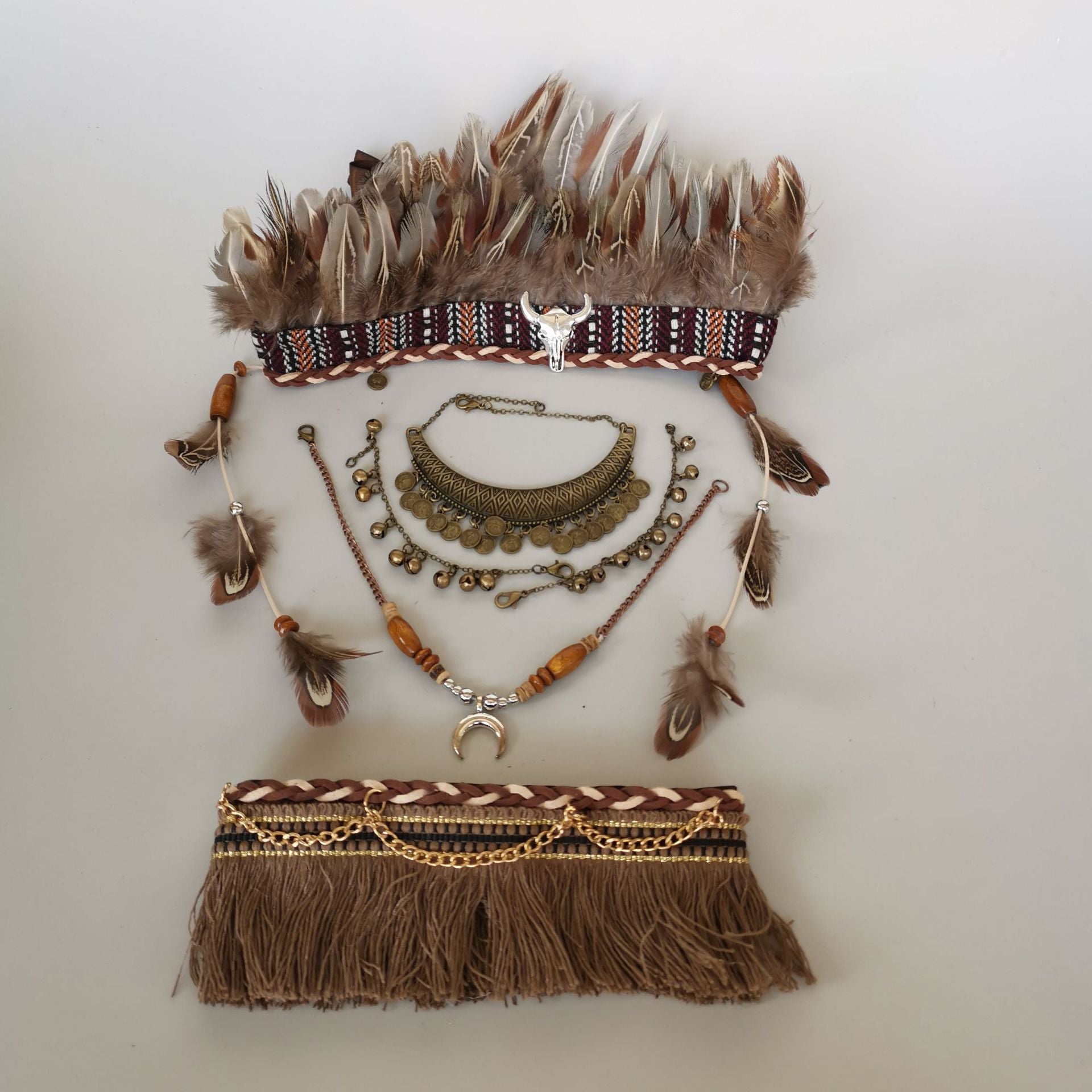 [Labubu Dress Up] 38cm PopMart LABUBU Savage Chief Style Clothes Replacement - URANBATO