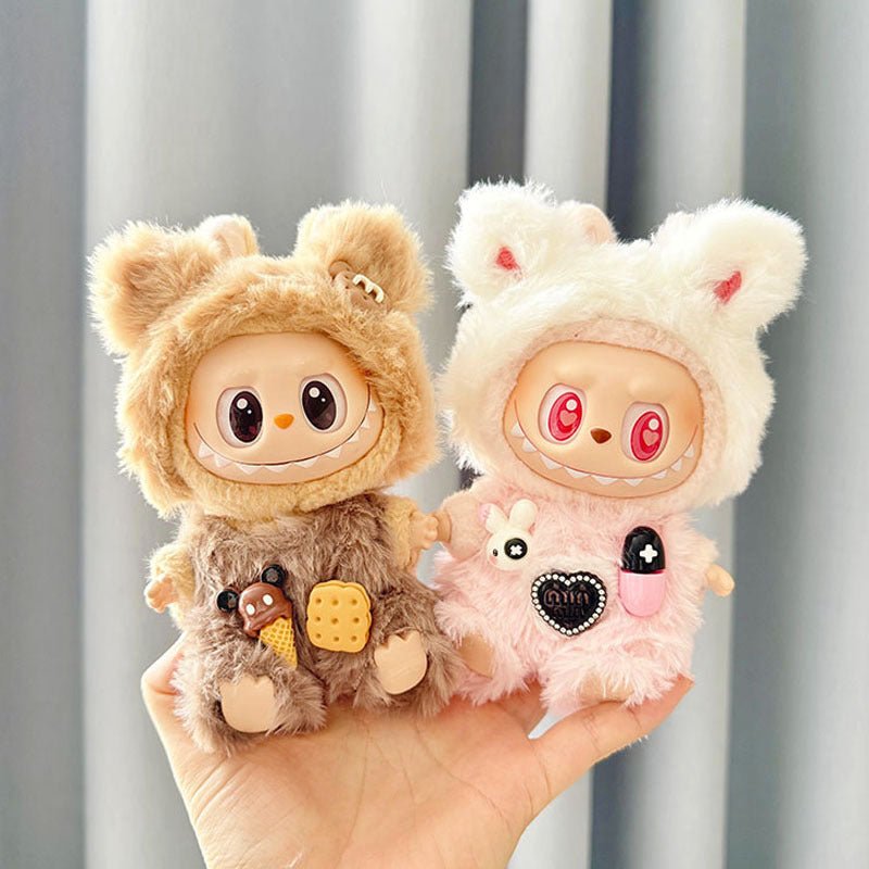 [Labubu Dress Up] First and second generation Labubu doll clothes sitting party dress up capsule bunny biscuit bear - URANBATO