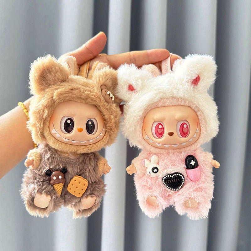 [Labubu Dress Up] First and second generation Labubu doll clothes sitting party dress up capsule bunny biscuit bear - URANBATO