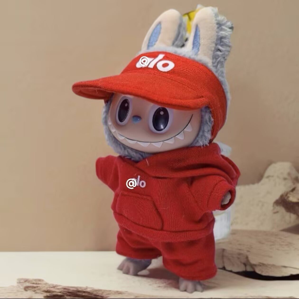 [Labubu Dress Up] First and second generation Labubu fisherman open hat macaron vinyl face dress up accessories - URANBATO
