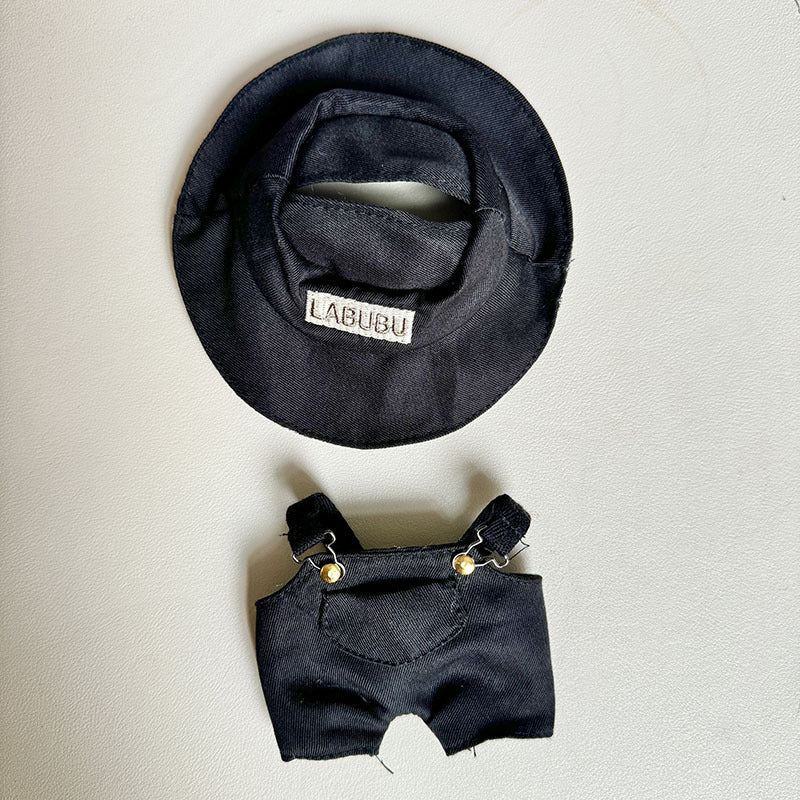 [Labubu Dress Up] First/Second Generation Labubu Doll Clothes Pendant Sitting Party Bucket Hat Overalls - URANBATO