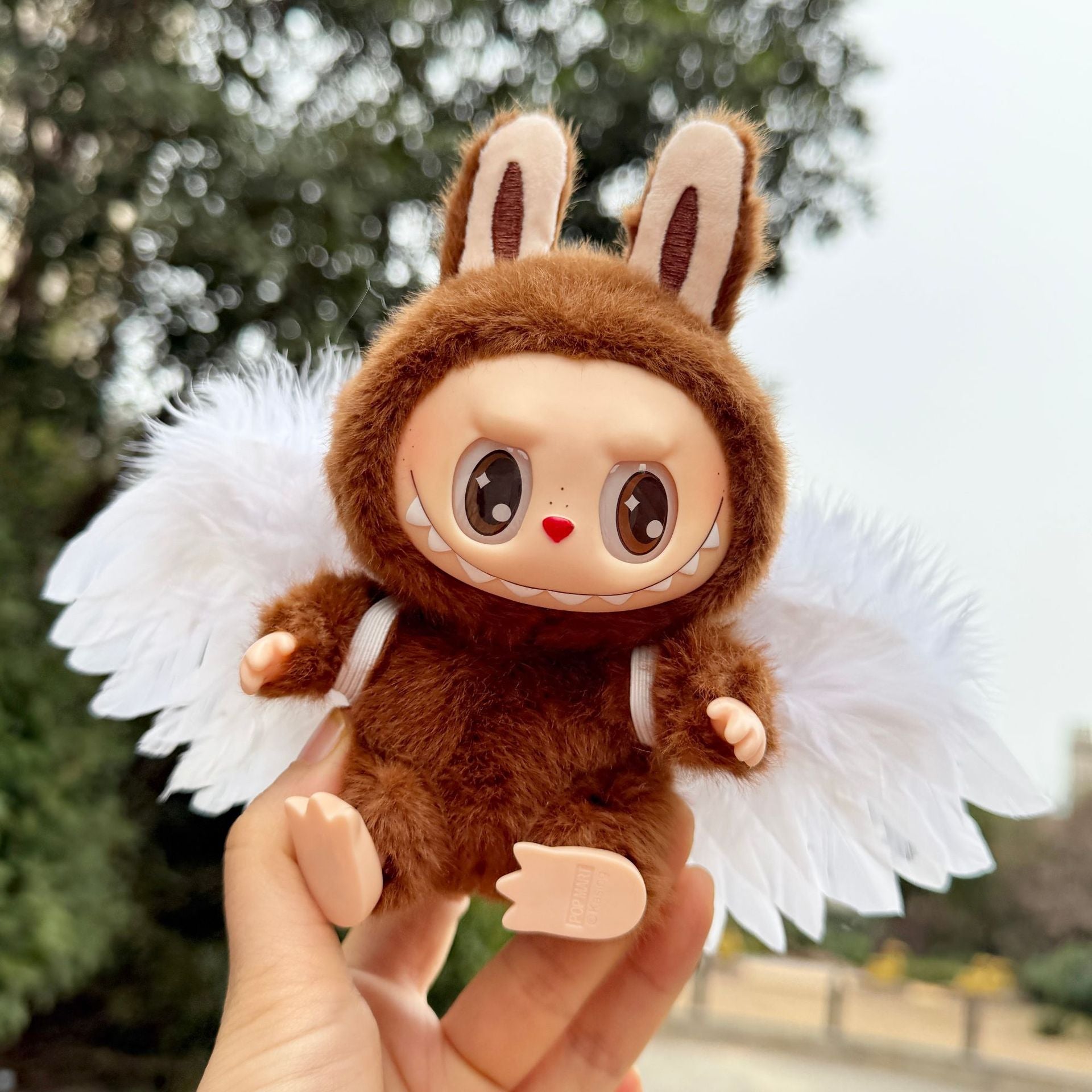 [Labubu Dress Up] First/Second Generation Labubu Doll Clothes Pendant Sitting Party Series Angel Feather Wings - URANBATO