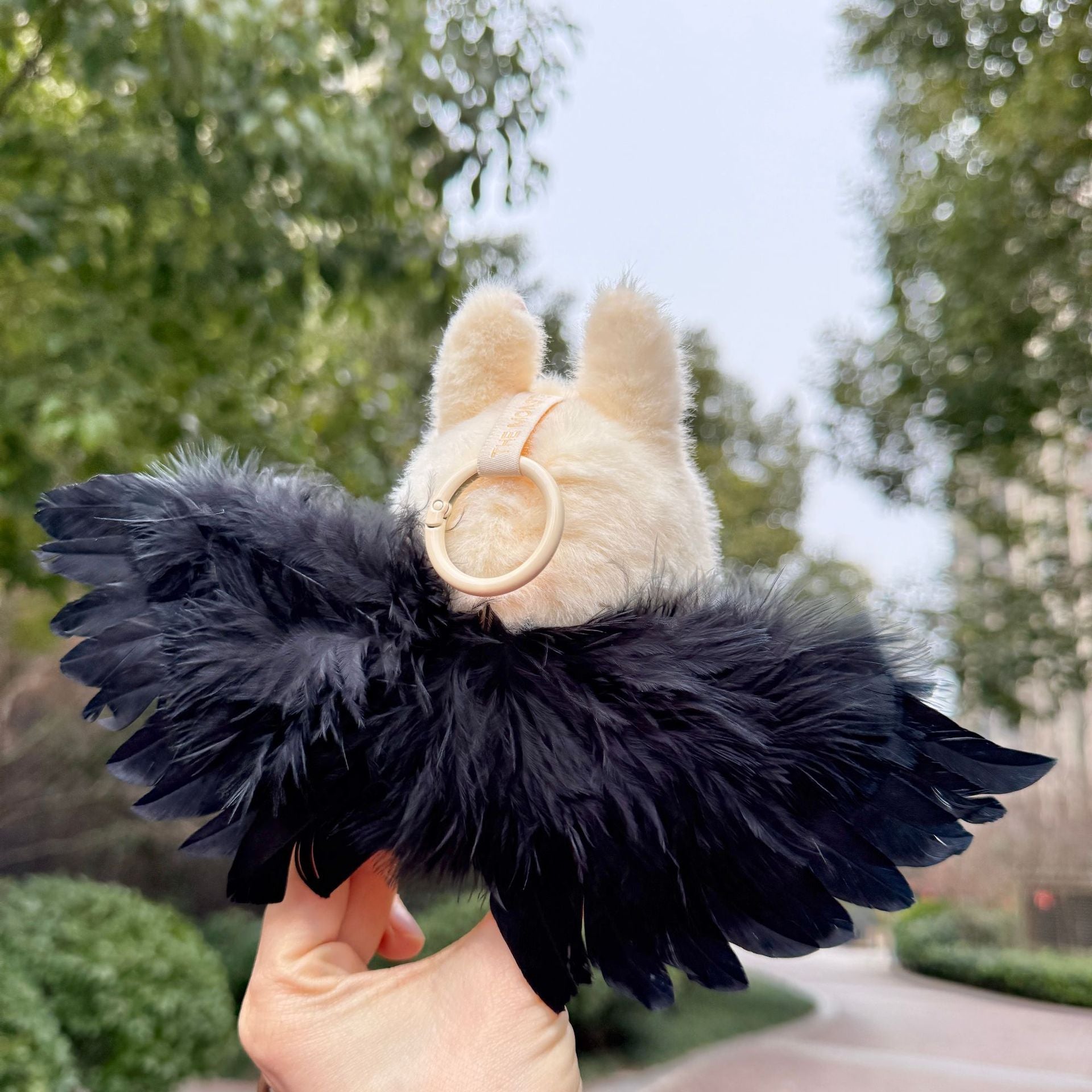 [Labubu Dress Up] First/Second Generation Labubu Doll Clothes Pendant Sitting Party Series Angel Feather Wings - URANBATO