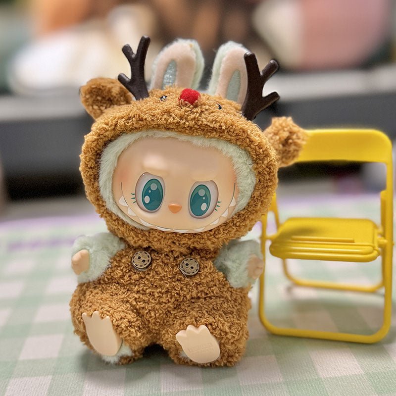 [Labubu Dress Up] First/Second Generation Labubu Doll Clothes Sit and Sit Party Shark Elk Set - URANBATO