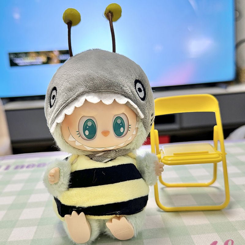 [Labubu Dress Up] First/Second Generation Labubu Doll Clothes Sit and Sit Party Shark Elk Set - URANBATO