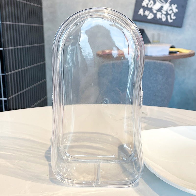 Labubu multi - purpose doll protective cover pvc doll high transparent dustproof oval hanging bag baby walking bag storage bag - URANBATO