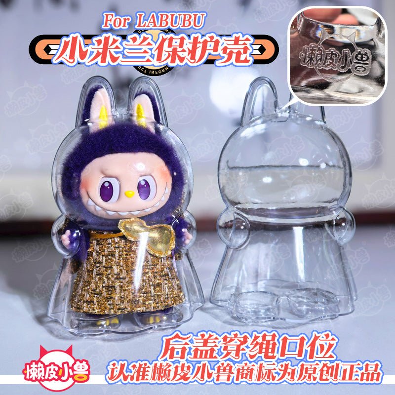 [Lazy and Naughty Beast Original] High - quality LABUBU Little Milan acrylic transparent protective case - URANBATO