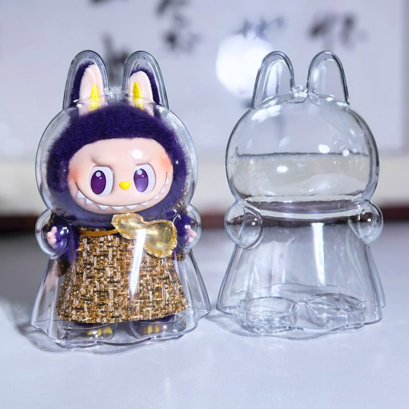 [Lazy and Naughty Beast Original] High - quality LABUBU Little Milan acrylic transparent protective case - URANBATO
