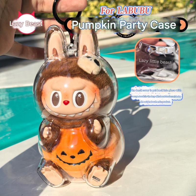 [Lazy Beast] High - quality LABUBU Pumpkin Party Acrylic Transparent Protective Case - URANBATO
