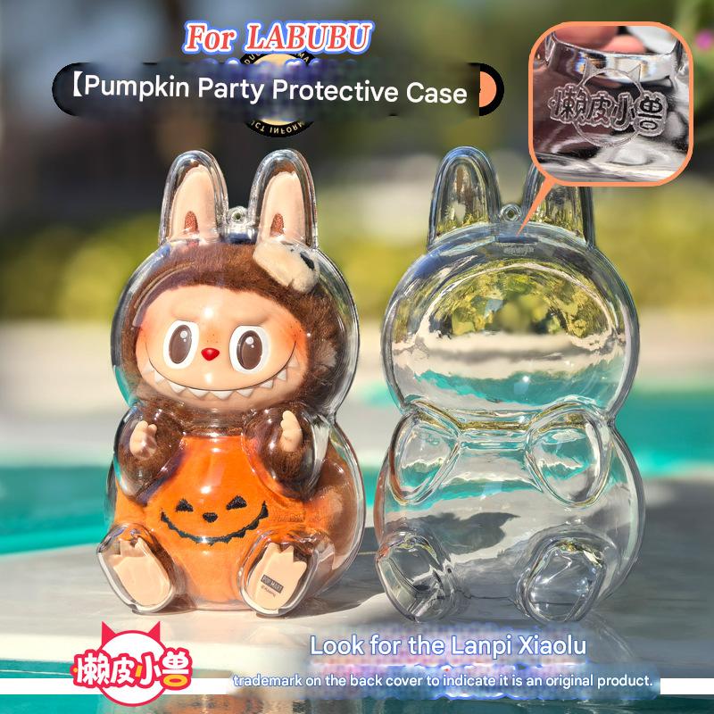 [Lazy Beast] High - quality LABUBU Pumpkin Party Acrylic Transparent Protective Case - URANBATO