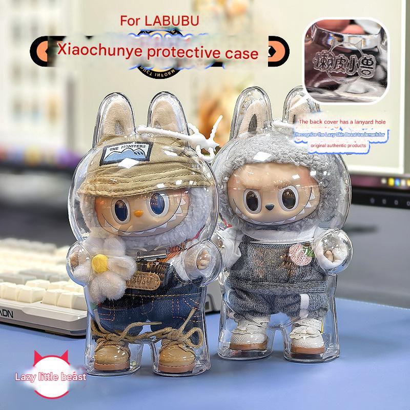[Lazy Skin Beast Original] High - quality LABUBU Labubu transparent protective case - URANBATO
