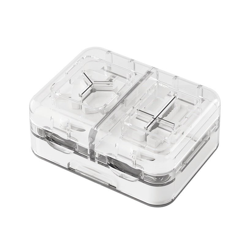 Multifunctional 1/2, 1/3, 1/4 medicine cutter, two - in - one medicine cutter and storage box for outdoor portable moisture - proof medicine box - URANBATO
