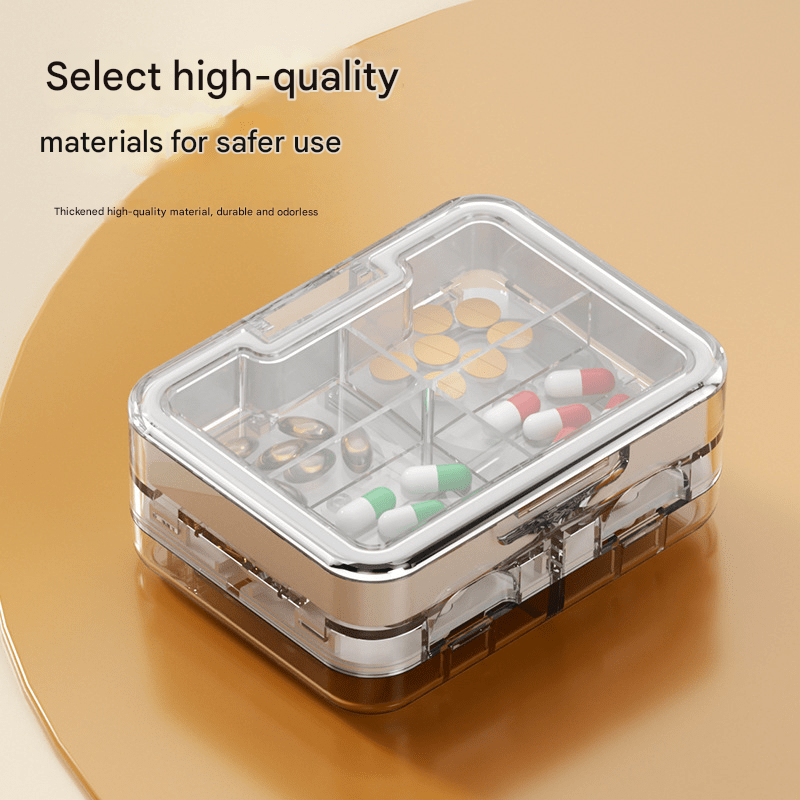 Multifunctional 1/2, 1/3, 1/4 medicine cutter, two - in - one medicine cutter and storage box for outdoor portable moisture - proof medicine box - URANBATO
