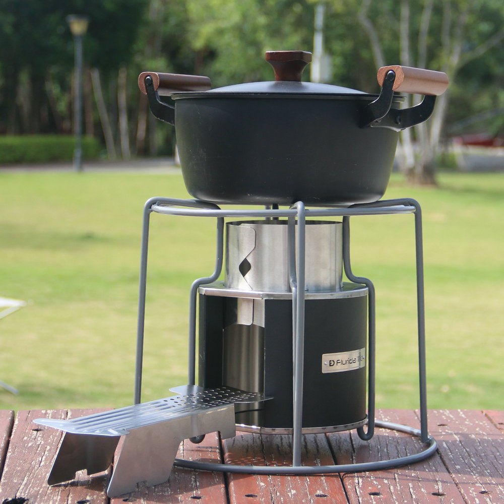 Multifunctional stainless steel outdoor wood stove, energy - saving pellet stove, courtyard party bonfire heating, BBQ grill, multi - fuel stove, camping stove, outdoor portable wood stove - URANBATO