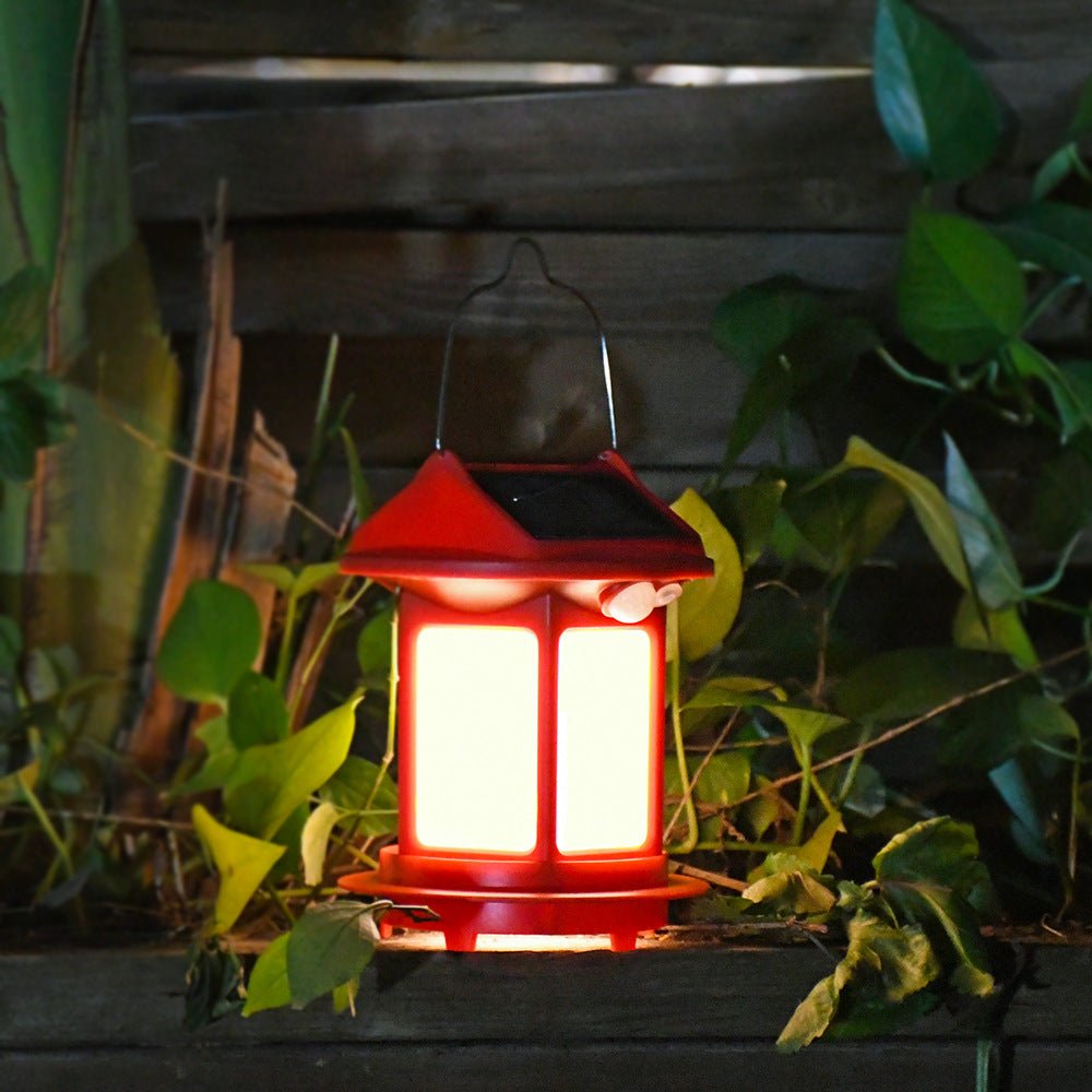New outdoor garden solar portable hanging lamp, waterproof small palace lantern, home garden camping atmosphere lamp - URANBATO