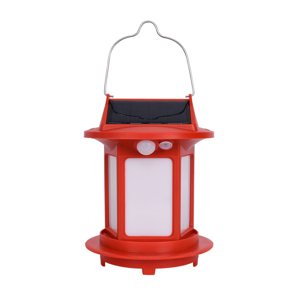 New outdoor garden solar portable hanging lamp, waterproof small palace lantern, home garden camping atmosphere lamp - URANBATO