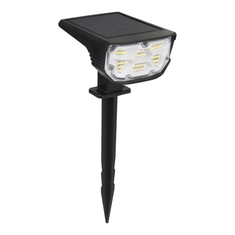 New solar waterproof human body induction wall lamp, garden lighting can be plugged into the ground or wall - mounted, outdoor lawn LED landscape light, white light and warm light dual color, automatically lights up when people come - URANBATO