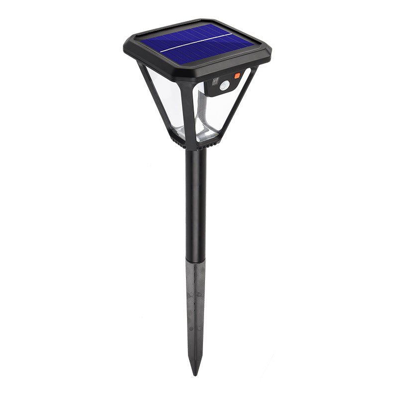 New solar waterproof human body induction wall lamp, garden lighting can be plugged into the ground or wall - mounted, outdoor lawn LED landscape light, white light and warm light dual color, automatically lights up when people come - URANBATO