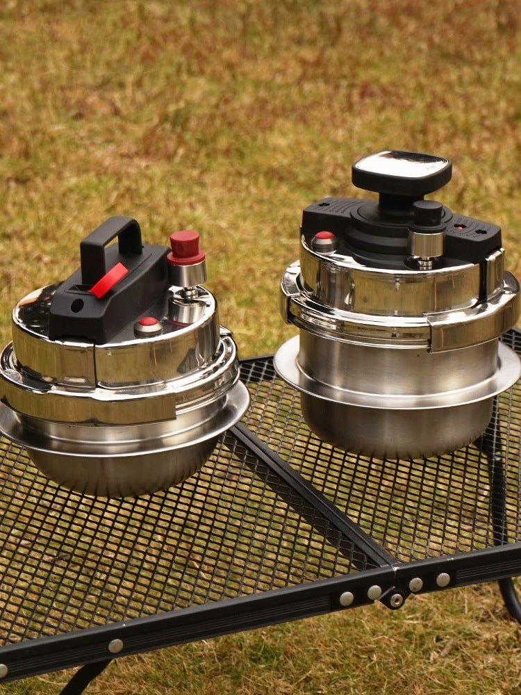 Outdoor camping car household pressure cooker, camping portable 1.6L pressure cooker, 304 stainless steel mini pressure cooker, induction cooker soup mini rice cooker - URANBATO