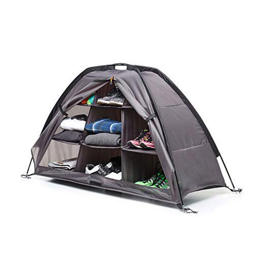 Outdoor dining storage cabinet camping shoe cabinet shoe rack tent foldable 9 compartment storage - URANBATO