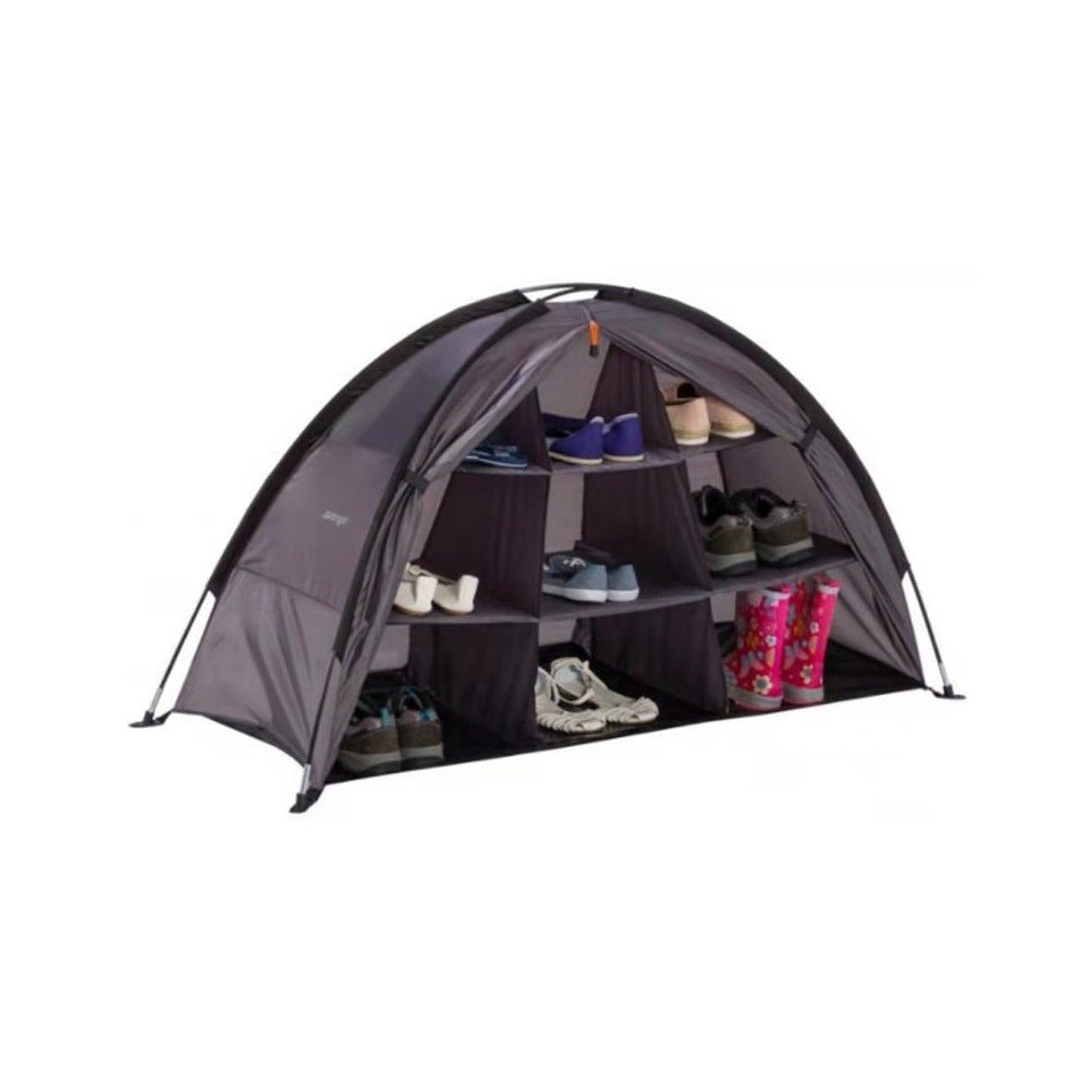 Outdoor dining storage cabinet camping shoe cabinet shoe rack tent foldable 9 compartment storage - URANBATO