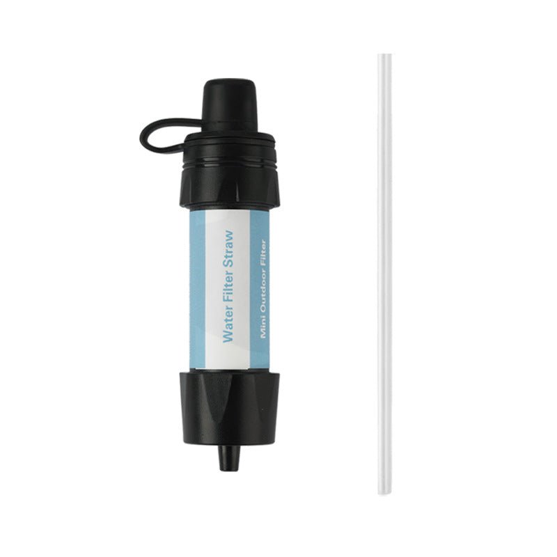 Outdoor emergency portable water purifier, camping disaster relief filter straw, camping adventure survival tool, mountaineering hiking water purifier cup filter water bag - URANBATO