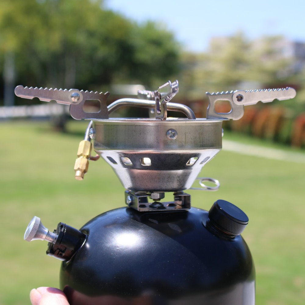 Outdoor integrated portable gasoline stove, kerosene, diesel and alcohol stove head, outdoor picnic stove, maintenance - free multi - fuel stove, can be used for alcohol/gasoline/diesel/outdoor gas tank - URANBATO