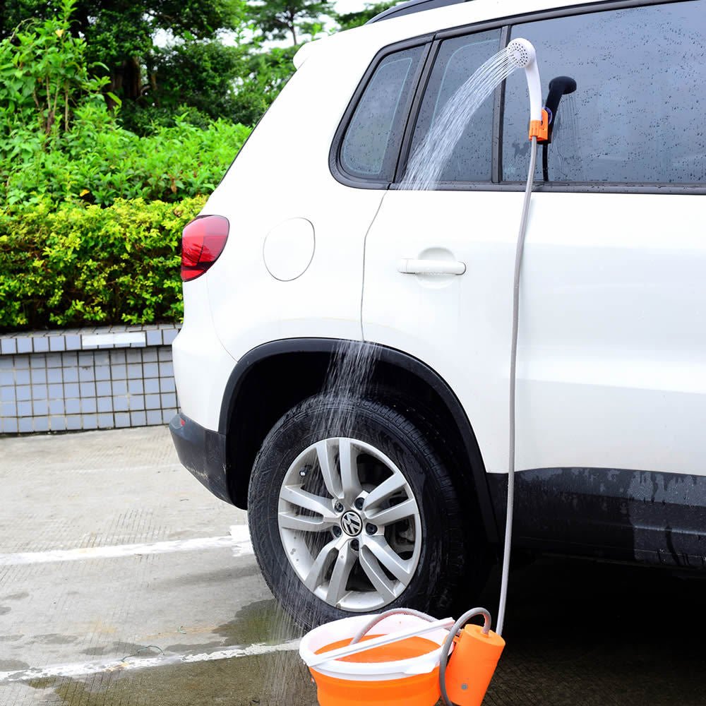 Outdoor portable shower, camping bathing tool, electric shower, rechargeable water pump car washing tool, RV bathing tool - URANBATO