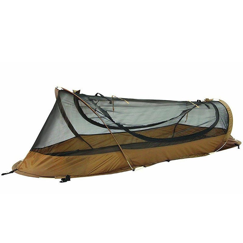 Outdoor single - person tactical tent, anti - mosquito and waterproof field tent, can be matched with outdoor folding bed - URANBATO