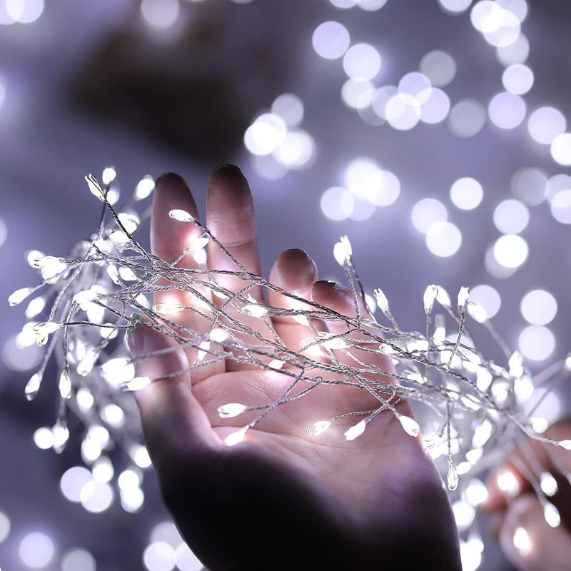 Outdoor solar firecracker light string, courtyard garden lawn LED copper wire light, wiring - free waterproof light string, Christmas decoration lights - URANBATO