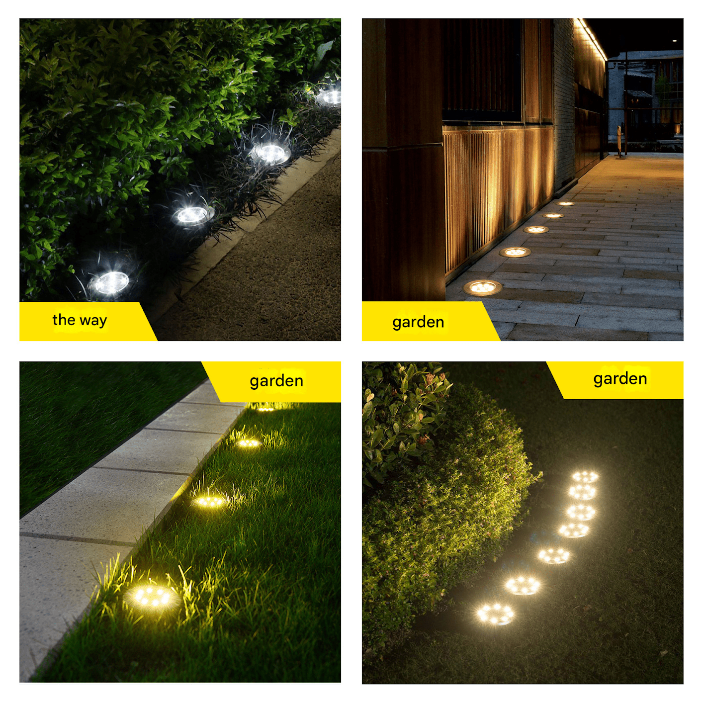Outdoor solar ground lights, villa yard lawn lights, garden camping lights, warm light lawn lights - URANBATO