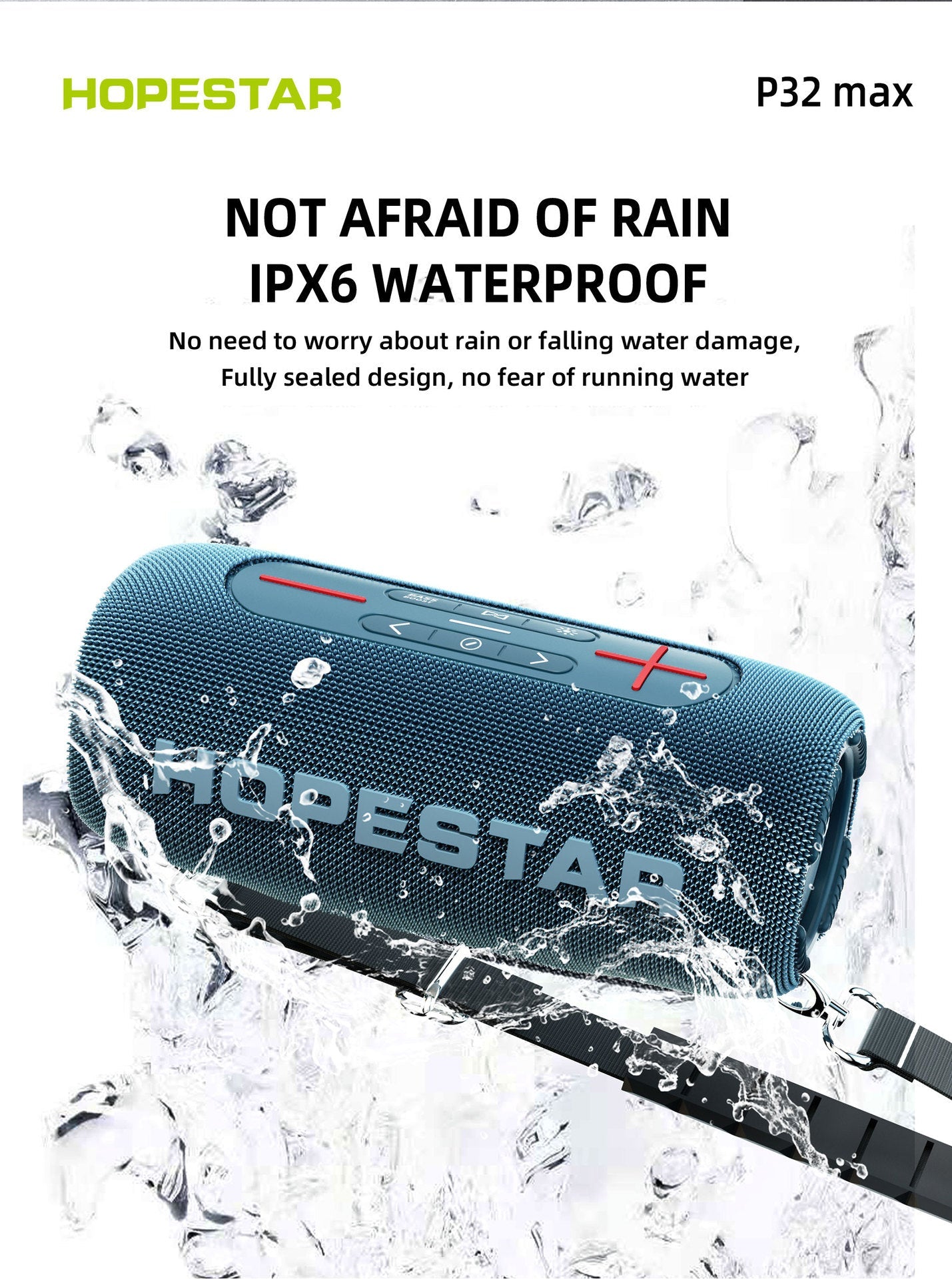 Outdoor waterproof Bluetooth speaker, portable waterproof card speaker, factory direct sales Bluetooth speaker, party camping karaoke - URANBATO