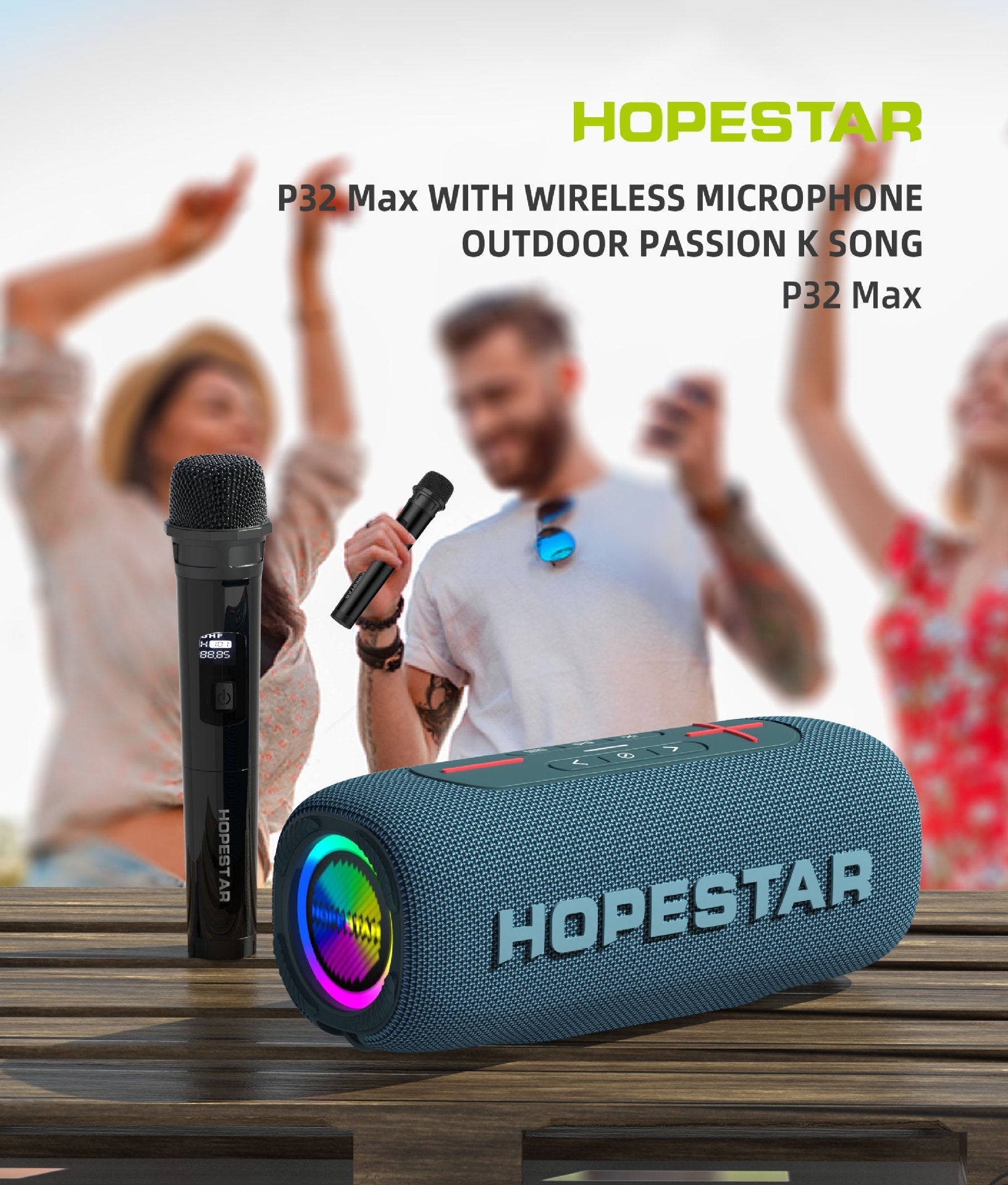 Outdoor waterproof Bluetooth speaker, portable waterproof card speaker, factory direct sales Bluetooth speaker, party camping karaoke - URANBATO