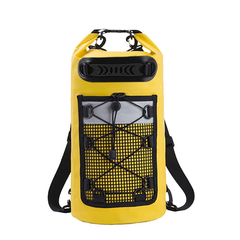 Outdoor waterproof bucket bag,30L/20L large capacity waterproof bag for camping and beach, 100% waterproof backpack for rafting and swimming, net bag for hiking and mountaineering - URANBATO