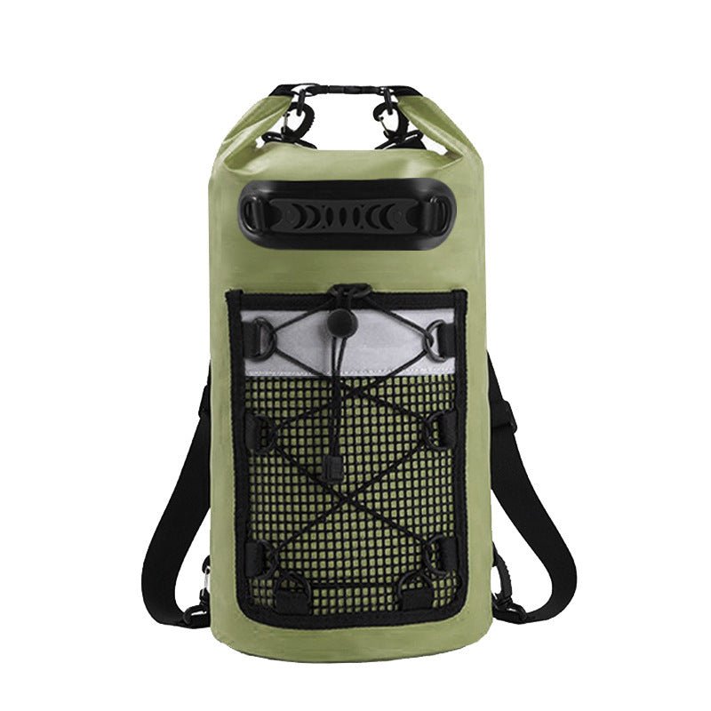 Outdoor waterproof bucket bag,30L/20L large capacity waterproof bag for camping and beach, 100% waterproof backpack for rafting and swimming, net bag for hiking and mountaineering - URANBATO