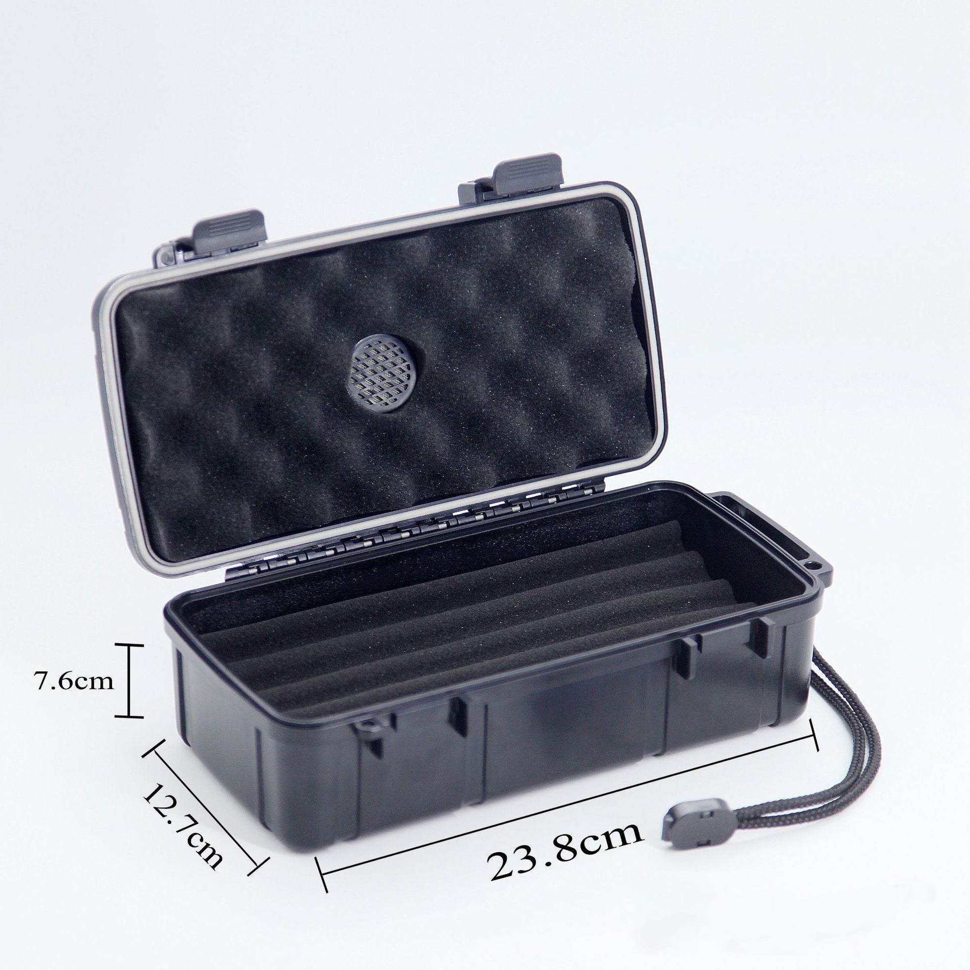 Portable 10 - pack sealed moisturizing cigar box, high - strength ABS plastic waterproof and pressure - resistant travel cigar storage box - URANBATO