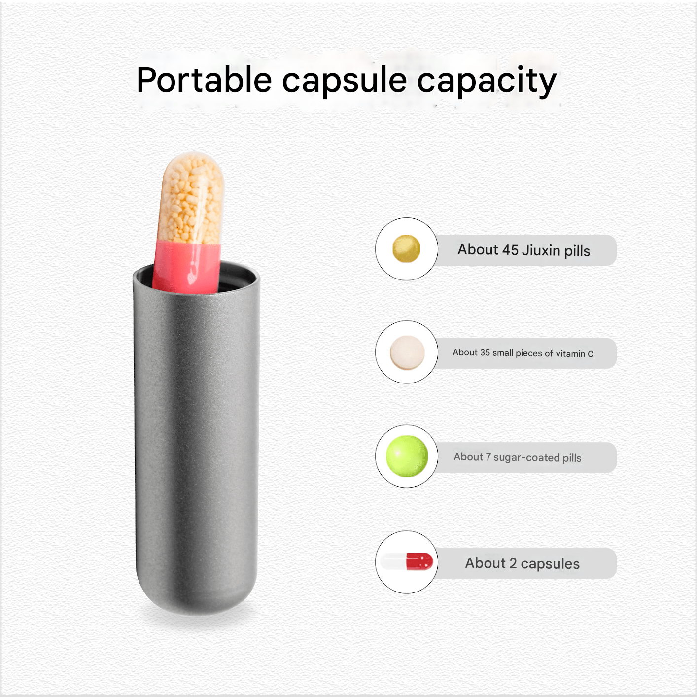 Portable mini pure titanium medicine bottle, titanium alloy portable medicine storage bottle, moisture - proof and waterproof sealed compartment - URANBATO