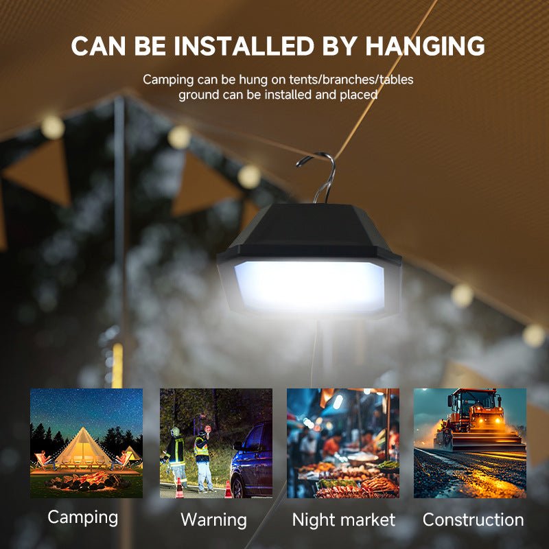 Portable Monocrystalline Solar Kit,IP67 Stormproof,5V1.5W Panel Twin LED Lights 4800mAh Li - Battery｜4H Single - Light Runtime｜255×165mm Palm - Sized - URANBATO