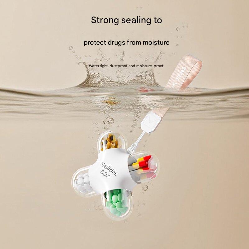 Portable Pill Organizer,7 - Day Compartments,50g Medical - Grade 39×39mm Compact,Moisture - Proof Seal,Elderly Medication Aid - URANBATO